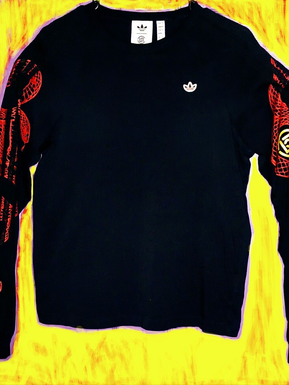 Adidas x CLOT "Lunar New Year" Long Sleeve T Blk/Red Snake. . .